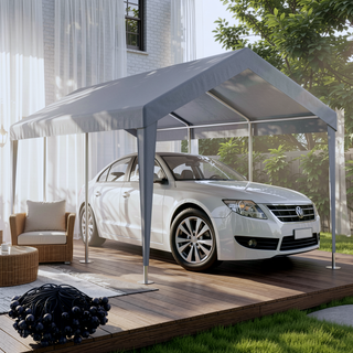 Sunvega 12x20ft Waterproof UV Protected Carport Canopy Cover with 76 Elastic Buckles
