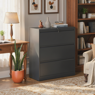 Sunvega 4 Drawer Metal Vertical File Cabinet with Lock for A4 Legal Letter Size