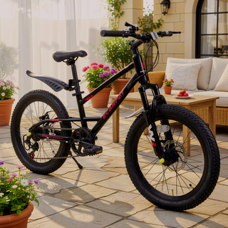 Sunvega 20 Inch 7-Speed Mountain Bike for Boys and Girls Ages 6-12 with Front Suspension