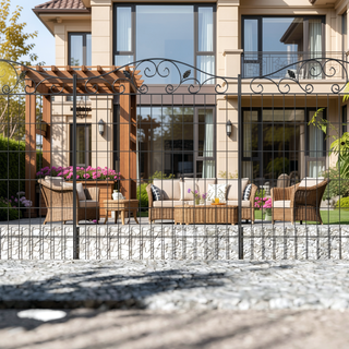 Sunvega Decorative Garden Fence Panel with Elegant Vine Patterns for Yard Landscaping