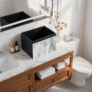 Sunvega Paint Free Vanity Door Panel with Hidden Handles for Bathroom and Kitchen