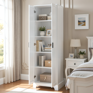 Sunvega Two Door Storage Cabinet with Adjustable Shelf Made of MDF Board for Bathroom
