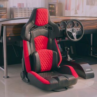 Sunvega Universal PVC Bucket Style Reclinable Sport PU Leather Simulator Racing Seat