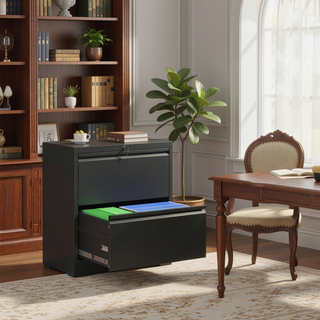 Sunvega 5 Drawer Metal Vertical File Cabinet with Lock on Wheels for Home Office