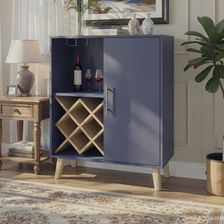 Sunvega Angela Bar Cabinet with Wine Rack, Multifunctional Compartments and Scratch-Resistant Surface