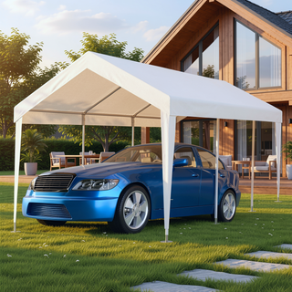 Sunvega 12x20ft Waterproof UV Protected Carport Canopy Cover with 76 Elastic Buckles