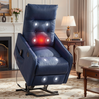 Sunvega Single Motor Power Lift Recliner Chair with Massage and Heat for Elderly