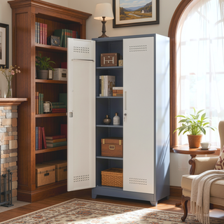 Sunvega Heavy Duty Steel Storage Cabinet With Locking Doors and Adjustable Shelves