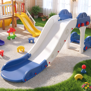 Sunvega Extra Length 63" Indoor Toddler Slide for Bed and Sofa with Segmented Buffer Design