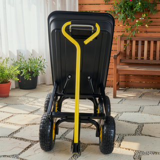 Sunvega Folding Garden Dump Truck with Steel Frame and 10-Inch Pneumatic Tires