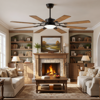 Sunvega 52 Inch Windmill Ceiling Fan with Lights Remote 8 Blades 6-Speed DC Motor
