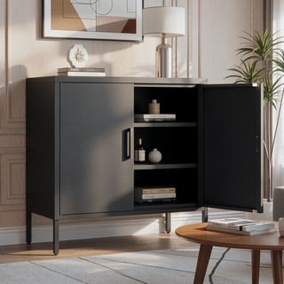 Sunvega High Strength Steel Storage Cabinet with Adjustable Shelves and Doors
