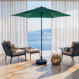 Sunvega 15-Foot Rectangular Outdoor Umbrella with Crank for Patio and Garden