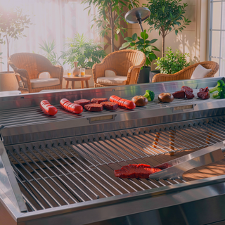 Sunvega 46-Inch Four Burner Stainless Steel Gas Grill with Warming Rack