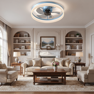 Sunvega Dimmable LED Ceiling Fan with Light for Modern Bedroom Living Room