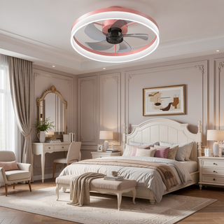 Sunvega Dimmable LED Ceiling Fan with Light for Modern Bedroom Living Room