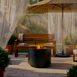 Sunvega 19 Inch Smokeless Fire Pit with Poker for Backyard Patio and Camping
