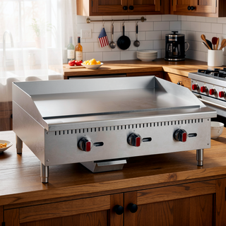 Sunvega CSA Certified 36 Inch Commercial Countertop Griddle with 90000 BTU