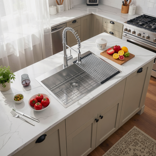 Sunvega 16 Gauge Stainless Steel Topmount Kitchen Sink Basin with Sound Proof Coating