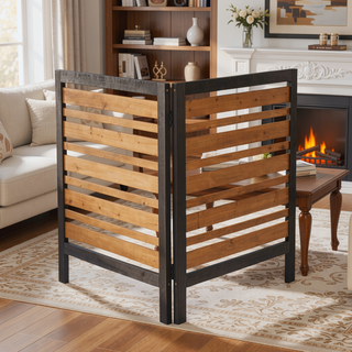 Sunvega 3-Panel Outdoor Air Conditioner Privacy Fence Screen for Garden and Patio