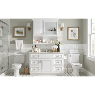 Sunvega 30 Inch Wall Mounted Mirror Medicine Cabinet with Adjustable Shelf