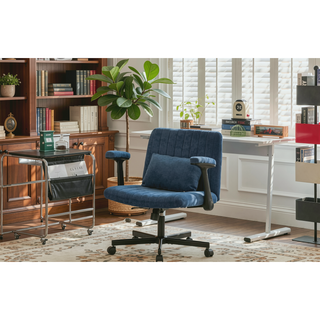 Sunvega Orange Criss Cross Armrest Office Chair with Wheels for Home Office