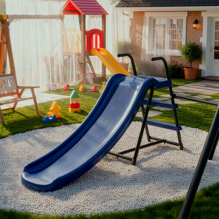 Sunvega Saucer Swingset with Mini Slide Net Swing for Outdoor Playground Age 3+
