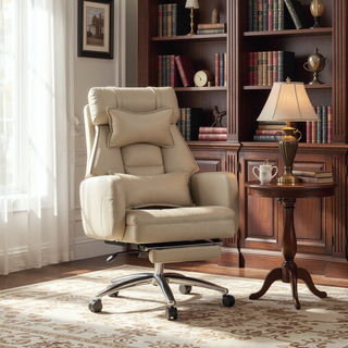 Sunvega Ergonomic Swivel Office Chair with Lumbar Support and 155° Reclining Headrest
