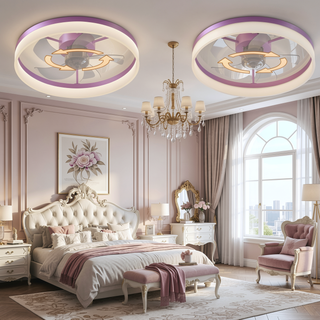 Sunvega Dimmable LED Ceiling Fan with Light for Modern Bedroom Living Room