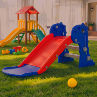 Sunvega Dinosaur Freestanding Kids Slide with Basketball Hoop for Indoor Outdoor Play