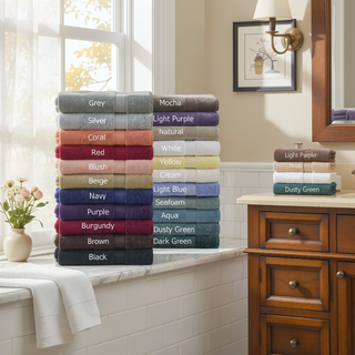 Sunvega 8-Piece Premium Cotton Towel Set with Antimicrobial Treatment for Health and Wellness
