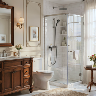 Sunvega Lift-Up Diverter Bathtub Faucet with 6 Settings Handheld Shower in Chrome