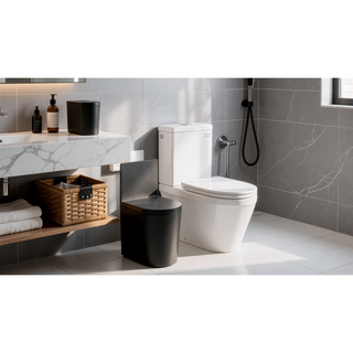 Sunvega Modern Matte Black Elongated One Piece Toilet with Dual Flush System