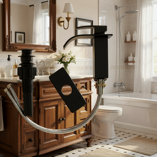 Sunvega Single Hole Bathroom Faucet with Ceramic Cartridge in Brushed Nickel