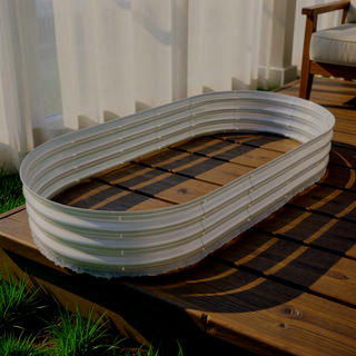 Sunvega 6x3x1ft Galvanized Metal Raised Garden Bed Kit for Outdoor Vegetables Flowers Herbs