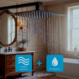 Sunvega Wall Mounted Shower System Combo Set with 10 Inch Rainfall and Handheld Faucet