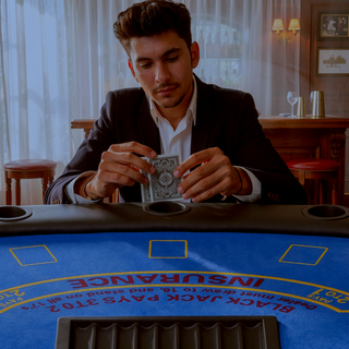 Sunvega Foldable Half-Shape Poker Table with Blue Felt Surface and 7 Cup Holders