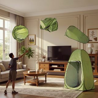 Sunvega 7FT Instant Pop Up Privacy Shower Tent with Water-Repellent UPF 40+ Material