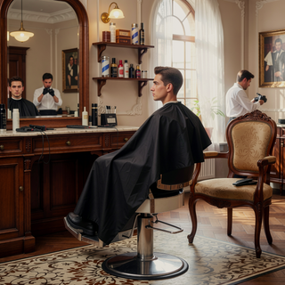 Sunvega Heavy-Duty Hydraulic Barber Chair with PU Leather and Adjustable Height