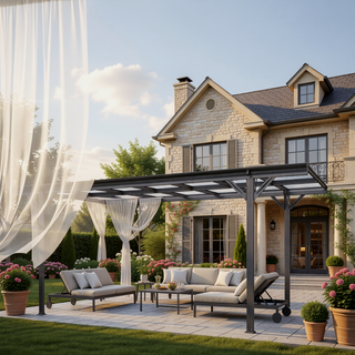 Sunvega 16x10 FT Outdoor Carport with Aluminum Alloy Frame and Polycarbonate Panels