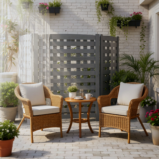 Sunvega 3-Panel Outdoor Air Conditioner Privacy Fence Screen for Garden and Patio
