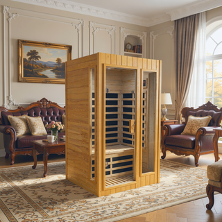 Sunvega Two Person Hemlock Indoor Far Infrared Sauna Room with Bluetooth