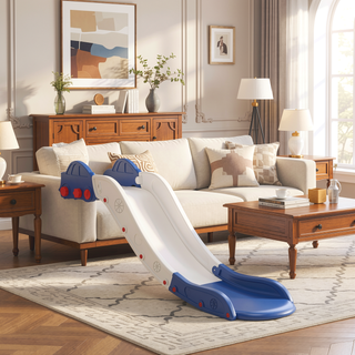 Sunvega Extra Length 63" Indoor Toddler Slide for Bed and Sofa with Segmented Buffer Design