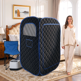 Sunvega Portable Steam Sauna Tent for Home with Remote Control and Folding Chair