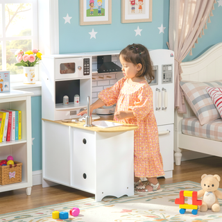 Sunvega Large Pretend Kitchen Playset with Appliances and Realistic Design for Kids