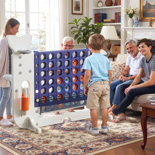 Sunvega 4-in-1 Giant Game Set with Basketball Hoop Ring Toss & Connect 4