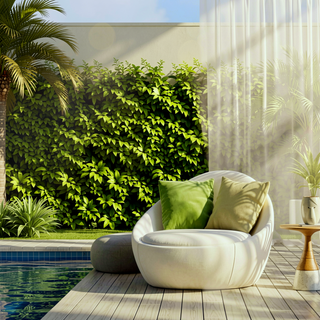 Sunvega Artificial Grass Wall Backdrop Panels with Sweet Potato Leaves for Privacy Coverage