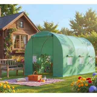 Sunvega Upgraded Walk-in Tunnel Greenhouse with PE Cover and Mesh Door