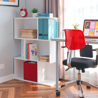 Sunvega Three-Tier Minimalist Shelving Unit with Grid Pattern for Home Storage