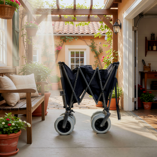 Sunvega Heavy-Duty Folding Wagon Cart with All-Terrain Wheels and 480lbs Capacity